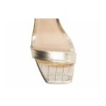 Sandália Ouro Light com Salto Grosso e Flor Removível - Imagem 8