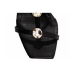 Sandália Salto Grosso 9cm em Napa Preta com Detalhes Dourados – Conforto e Elegância - Imagem 6