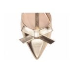 Scarpin Dourado Feminino Salto Grosso 6,5cm Confortável e Elegante - Imagem 6