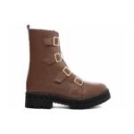 Bota Coturno em Couro Marrom com Sola Tratorada - Imagem 4