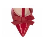 Scarpin Vermelho Verniz com Laço e Salto Grosso Confortável - Imagem 6