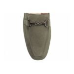 Sapatilha Mocassim Em Camurça Verde com Bridão Grafite e Solado Antiderrapante - Imagem 7