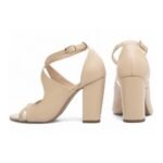 Sandália Bege com Salto 8,5 cm, Conforto e Elegância - Imagem 2