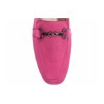 Sapatilha Em Camurça Pink com Bridão Grafite Confortável e Antiderrapante - Imagem 7